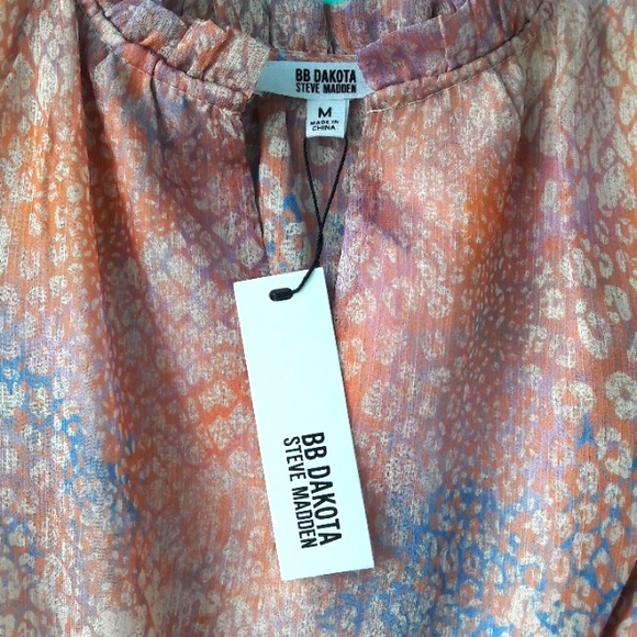 NWT "BB Dakota" by Steve Madden Dreaming of Waves Midi Dress Medium - Picture 4 of 6